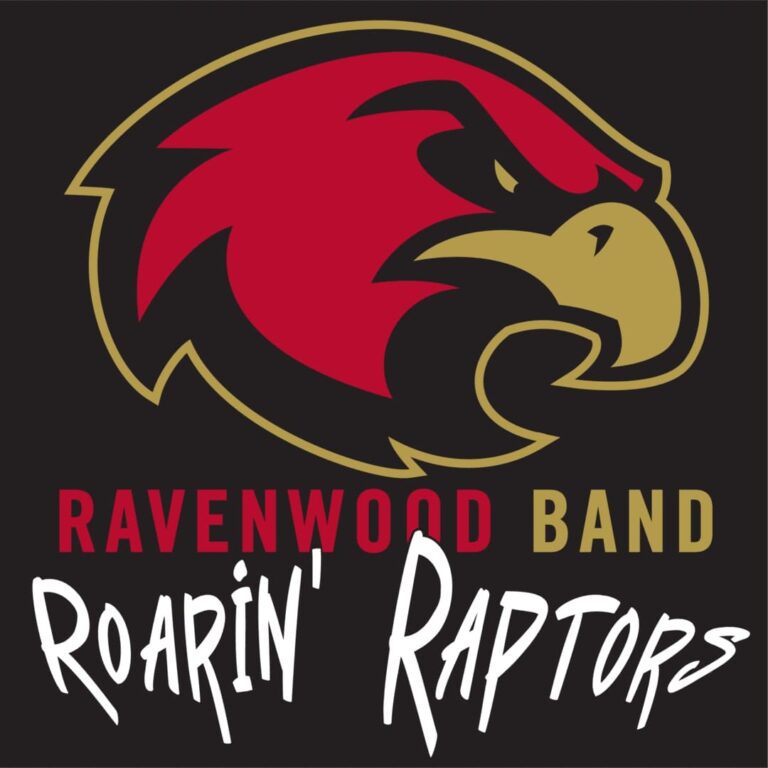 Ravenwood Band: Roarin' Raptors logo.